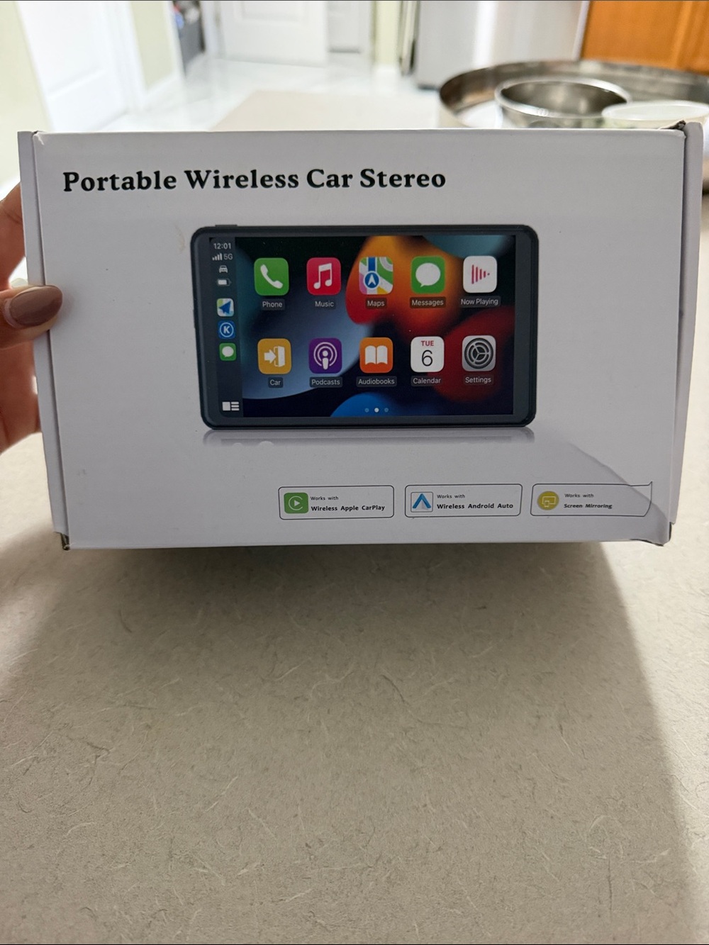 Portable Wireless Car Stereo - Black